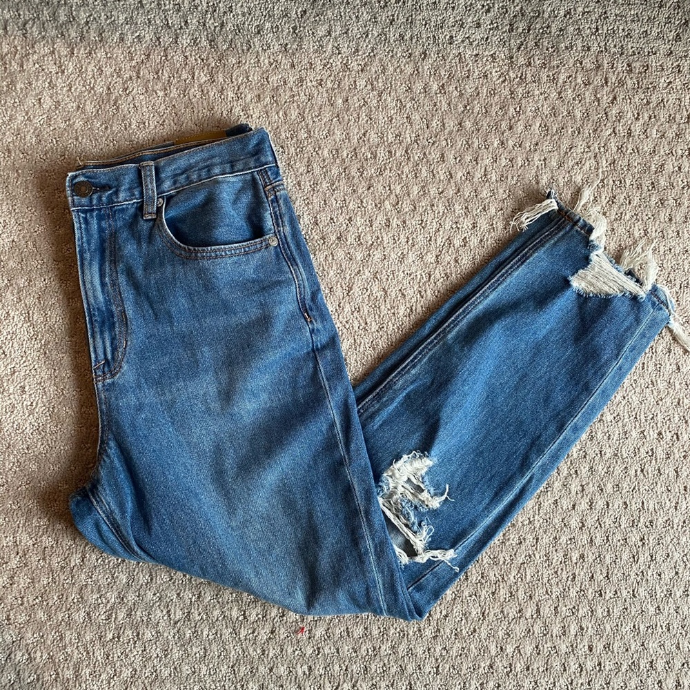 American Eagle Distressed Mom Jeans